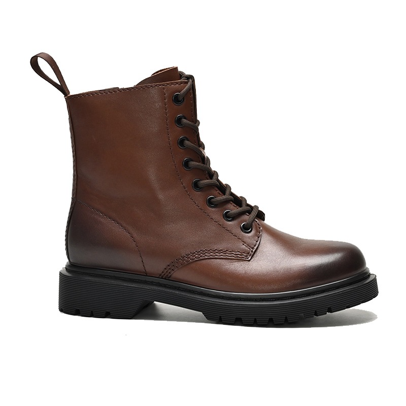 英倫風(fēng)經典中筒馬丁靴牛皮女(nǚ)靴W561B01