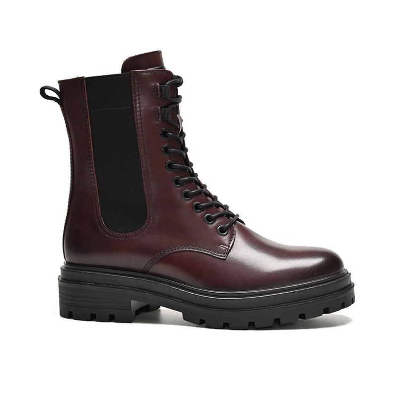 舒适牛皮低(dī)跟馬丁女(nǚ)靴W573B18